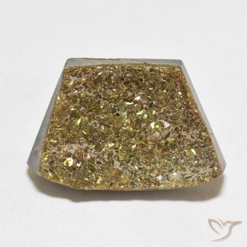 12.28ct 자연스러운 다색 레인보우 파이라이트, 팬시한, 불투명체