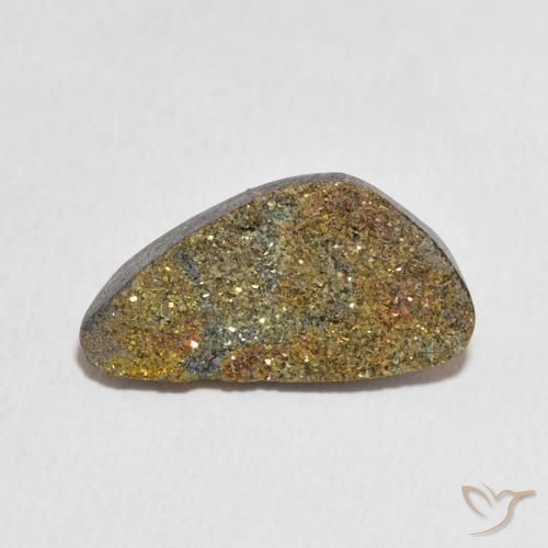 5.34ct 자연스러운 다색 레인보우 파이라이트, 팬시한, 불투명체