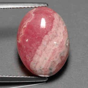 12.06캐럿 천연 멀티컬러 로도크로사이트, 타원형 컷, 16.3×12.2 mm, 불투명체