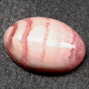 4.68캐럿 천연 멀티컬러 로도크로사이트, 타원형 컷, 12.3×8.2 mm, 불투명체