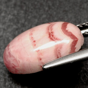 4.68캐럿 천연 멀티컬러 로도크로사이트, 타원형 컷, 12.3×8.2 mm, 불투명체