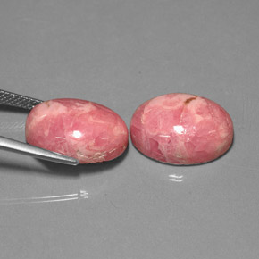 캐럿 천연 멀티컬러 로도크로사이트 보석, 타원형 컷, 16×12.1 mm, 불투명체