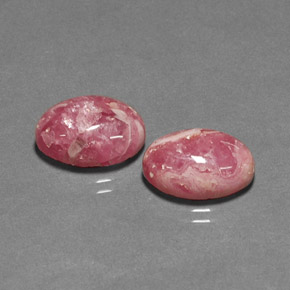 캐럿 천연 멀티컬러 로도크로사이트 보석, 타원형 컷, 14.1×10.1 mm, 불투명체