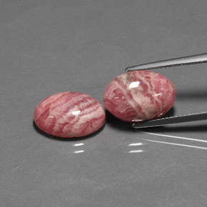캐럿 천연 멀티컬러 로도크로사이트 보석, 타원형 컷, 13.8×9.8 mm, 불투명체