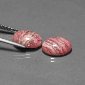 캐럿 천연 멀티컬러 로도크로사이트 보석, 타원형 컷, 13.8×9.8 mm, 불투명체