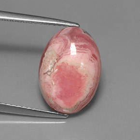 7.08캐럿 천연 멀티컬러 로도크로사이트, 타원형 컷, 14×10 mm, 불투명체
