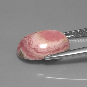 7.08캐럿 천연 멀티컬러 로도크로사이트, 타원형 컷, 14×10 mm, 불투명체