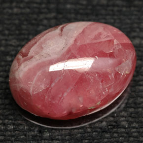 8.43캐럿 천연 멀티컬러 로도크로사이트, 타원형 컷, 14.1×10.2 mm, 불투명체