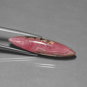 26.04캐럿 천연 멀티컬러 로도크로사이트, 마퀴즈, 44×9.7 mm, 불투명체