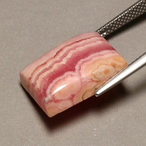 16.08캐럿 천연 멀티 로즈 핑크 로도크로사이트, 바게트, 16.4×12.3 mm, 불투명체