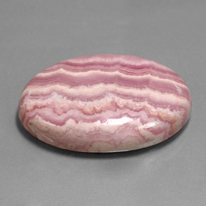 35.26캐럿 천연 멀티컬러 로도크로사이트, 타원형 컷, 27.7×19.6 mm, 불투명체