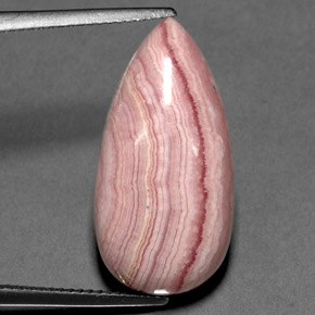 15.84캐럿 천연 멀티 로즈 핑크 로도크로사이트, 배 모양, 24.2×12.1 mm, 불투명체