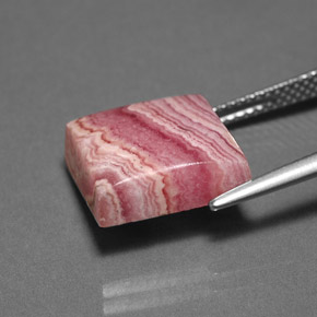 10.68캐럿 천연 멀티컬러 로도크로사이트, 스퀘어, 12.4×11.7 mm, 불투명체