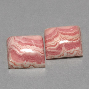 캐럿 천연 멀티컬러 로도크로사이트 보석, 스퀘어, 9.2×9.2 mm, 불투명체