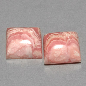 캐럿 천연 멀티컬러 로도크로사이트 보석, 스퀘어, 9.2×9.2 mm, 불투명체