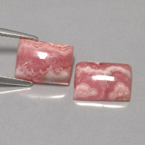 캐럿 천연 다색 로도크로사이트 보석, 바게트, 불투명체