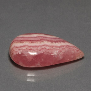 10.33캐럿 천연 멀티컬러 로도크로사이트, 배 모양, 19.9×11.7 mm, 불투명체