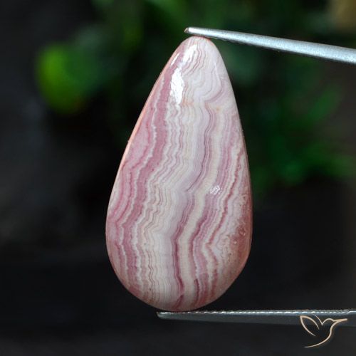 20.09ct 자연스러운 다색 로도크로사이트, 배 모양, 불투명체