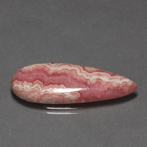 17.05캐럿 천연 멀티 로즈 핑크 로도크로사이트, 배 모양, 31.8×11.6 mm, 불투명체
