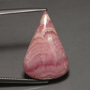 15.55캐럿 천연 멀티 로즈 핑크 로도크로사이트, 배 모양, 23.4×15.7 mm, 불투명체