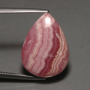 18.30캐럿 천연 멀티컬러 로도크로사이트, 배 모양, 20.7×15.4 mm, 불투명체