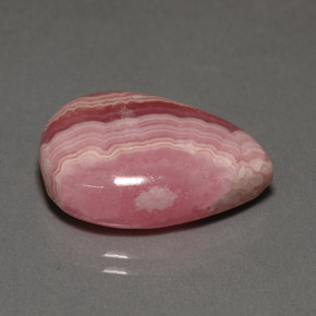 18.30캐럿 천연 멀티컬러 로도크로사이트, 배 모양, 20.7×15.4 mm, 불투명체