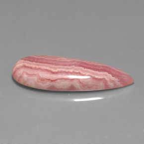 14.24캐럿 천연 멀티 로즈 핑크 로도크로사이트, 배 모양, 28.9×10.5 mm, 불투명체