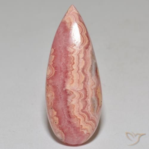 22.71ct 자연스러운 다색 로도크로사이트, 배 모양, 불투명체