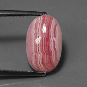 6.80캐럿 천연 멀티컬러 로도크로사이트, 타원형 컷, 14.2×9 mm, 불투명체
