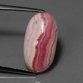 9.97캐럿 천연 멀티컬러 로도크로사이트, 타원형 컷, 19.8×10.6 mm, 불투명체