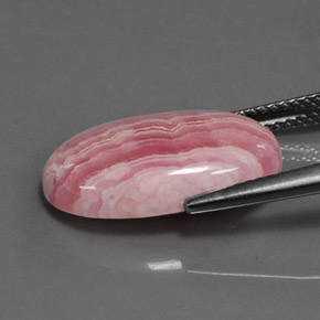 8.66캐럿 천연 멀티컬러 로도크로사이트, 타원형 컷, 18.3×10.5 mm, 불투명체