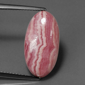 9.70캐럿 천연 멀티컬러 로도크로사이트, 타원형 컷, 19.2×10.1 mm, 불투명체
