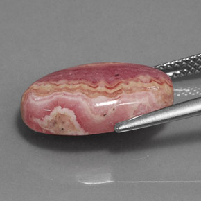 8.97캐럿 천연 다색 로도크로사이트, 타원형 컷, 불투명체