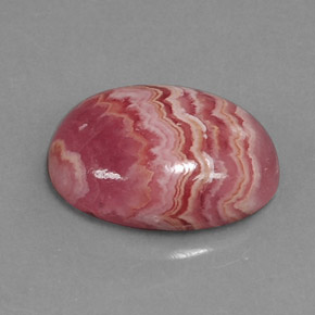 7.26캐럿 천연 멀티컬러 로도크로사이트, 타원형 컷, 14.2×11.1 mm, 불투명체