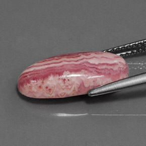 5.85캐럿 천연 다색 로도크로사이트, 타원형 컷, 불투명체