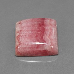 10.17캐럿 천연 멀티컬러 로도크로사이트, 스퀘어, 12.6×12.3 mm, 불투명체