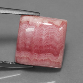 10.17캐럿 천연 멀티컬러 로도크로사이트, 스퀘어, 12.6×12.3 mm, 불투명체