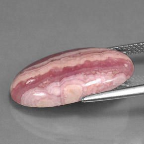 10.26캐럿 천연 다색 로도크로사이트, 타원형 컷, 불투명체