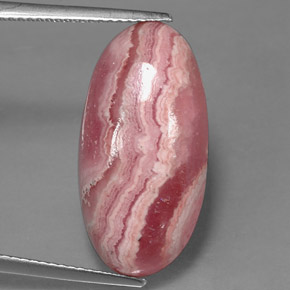 15.90캐럿 천연 멀티컬러 로도크로사이트, 타원형 컷, 23.2×11.8 mm, 불투명체