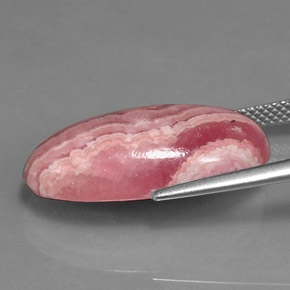 15.90캐럿 천연 멀티컬러 로도크로사이트, 타원형 컷, 23.2×11.8 mm, 불투명체