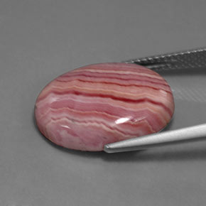 11.10캐럿 천연 다색 로도크로사이트, 타원형 컷, 불투명체