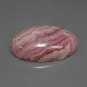 17.47캐럿 천연 멀티 로즈 핑크 로도크로사이트, 타원형 컷, 21.8×13.1 mm, 불투명체