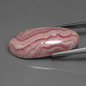 15.40캐럿 천연 멀티로즈핑크 로도크로사이트, 타원형 컷, 불투명체