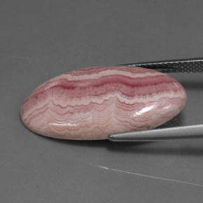 11.55캐럿 천연 멀티 로즈 핑크 로도크로사이트, 타원형 컷, 24.9×12.2 mm, 불투명체