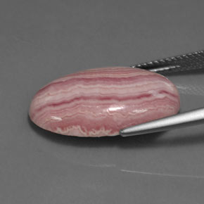 12.78캐럿 천연 멀티 로즈 핑크 로도크로사이트, 타원형 컷, 20.8×13.7 mm, 불투명체