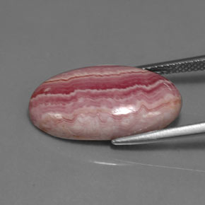 11.77캐럿 천연 다색 로도크로사이트, 타원형 컷, 불투명체