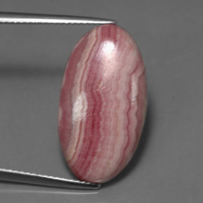 13.76캐럿 천연 멀티 로즈 핑크 로도크로사이트, 타원형 컷, 22.9×12.6 mm, 불투명체