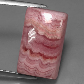 15.96캐럿 천연 멀티컬러 로도크로사이트, 바게트, 17.8×10.9 mm, 불투명체