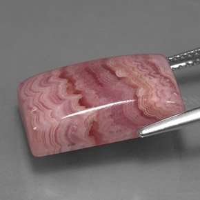 15.96캐럿 천연 멀티컬러 로도크로사이트, 바게트, 17.8×10.9 mm, 불투명체