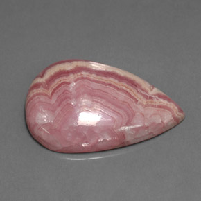 15.92캐럿 천연 멀티 로즈 핑크 로도크로사이트, 배 모양, 23.1×15.8 mm, 불투명체